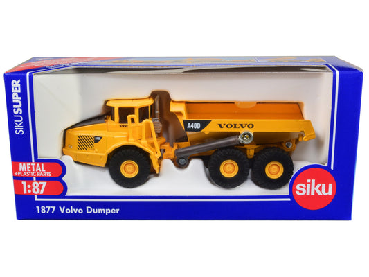 Volvo A40D Dump Truck Yellow 1/87 (HO) Diecast Model