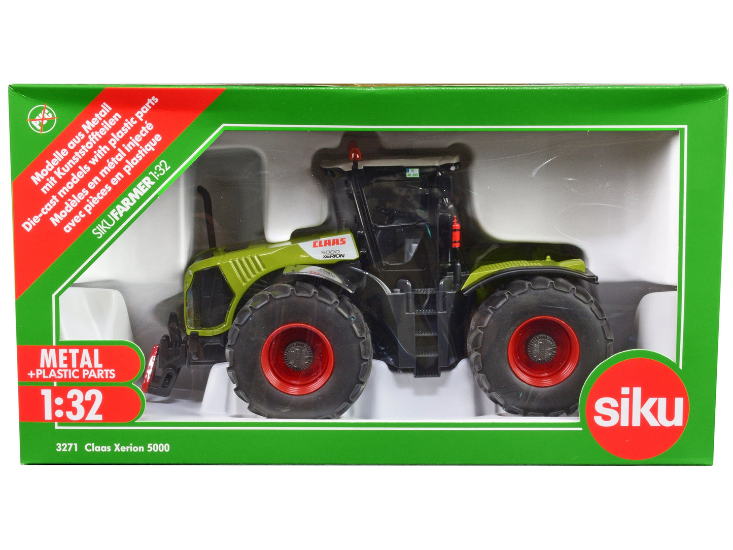 Claas 5000 Xerion Tractor Green with Gray Top 1/32 Diecast Model