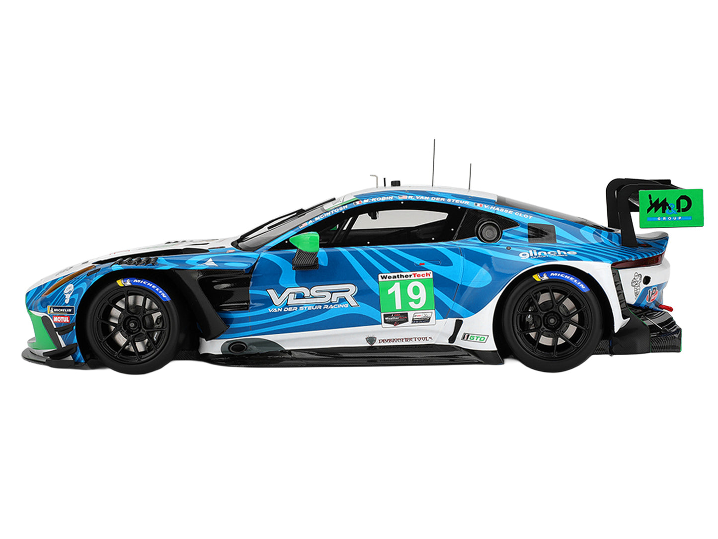 Aston Martin Vantage GT3 EVO #19 Valentin Hasse-Clot - Anthony McIntosh - Maxime Robin - Rory van der Steur "van der Steur Racing" IMSA "24 Hours of Daytona" (2025) 1/18 Model Car