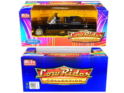 1963 Chevrolet Impala SS Convertible Black "Low Rider Collection" 1/24 Diecast Model Car