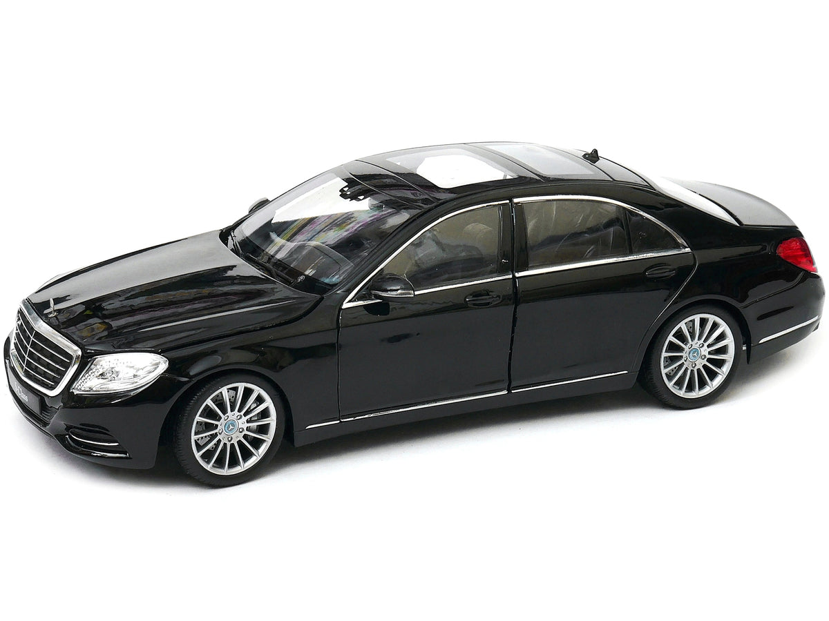 Mercedes Benz S Class with Sunroof Black "NEX Models" 1/24 Diecast Model Car