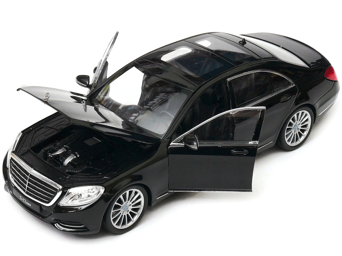Mercedes Benz S Class with Sunroof Black "NEX Models" 1/24 Diecast Model Car