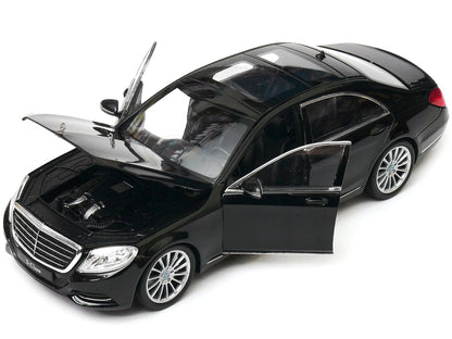 Mercedes Benz S Class with Sunroof Black "NEX Models" 1/24 Diecast Model Car