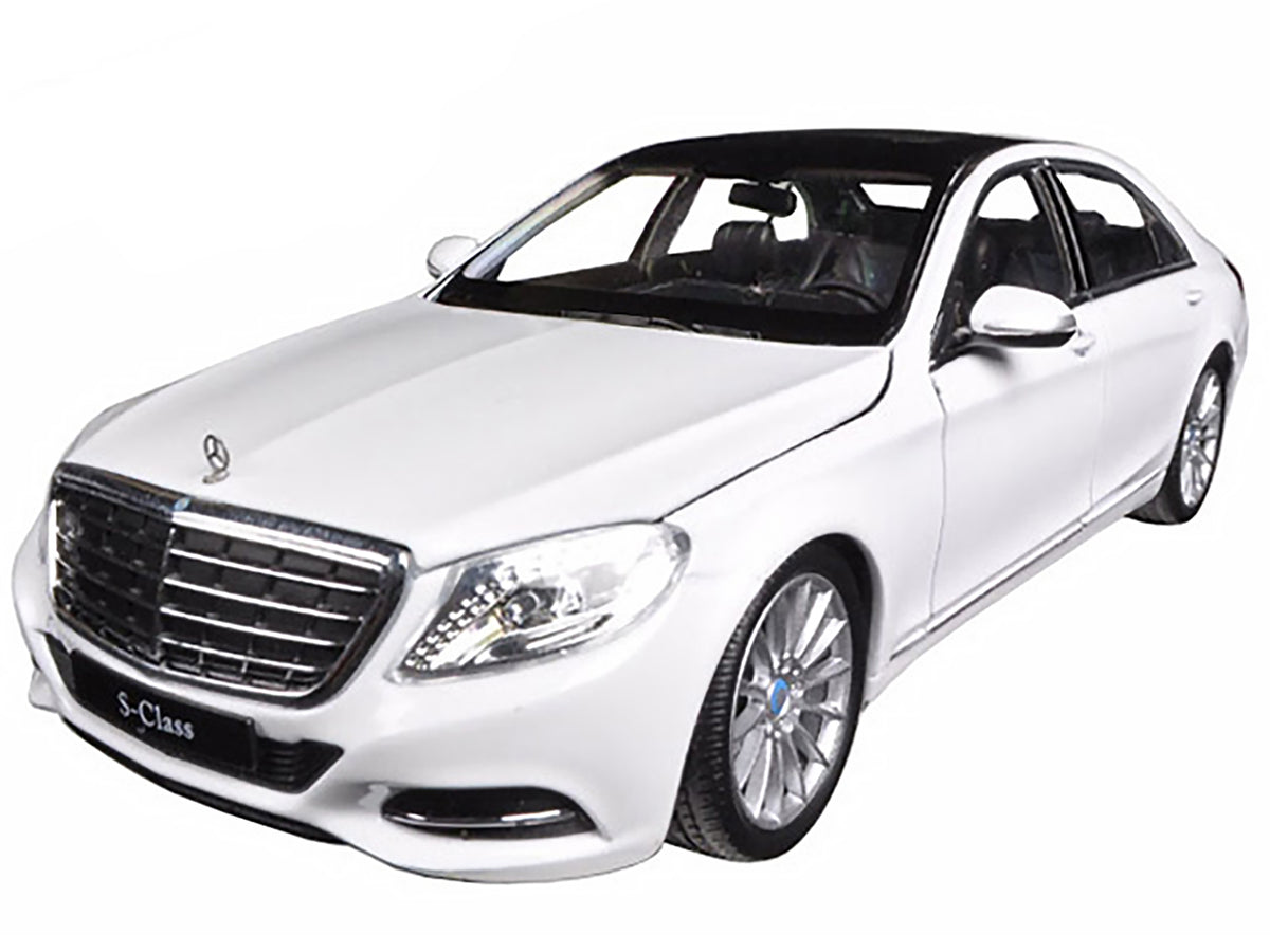 Mercedes Benz S Class with Sunroof White "NEX Models" 1/24 Diecast Model Car