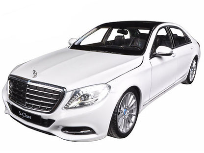 Mercedes Benz S Class with Sunroof White "NEX Models" 1/24 Diecast Model Car